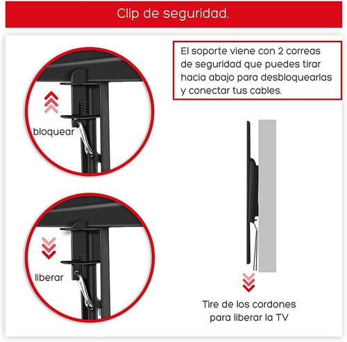 Imagen 4 de 7 de Soporte De Tv De Inclinación Power & Co, Brazo 2.9 Cm