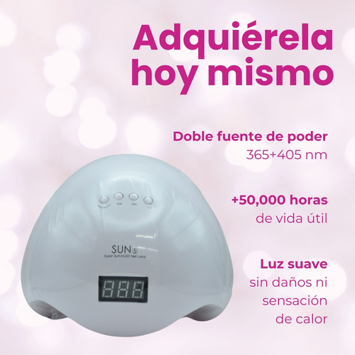 Lámpara Uv Led Profesional Sun5 Pro 48w Secado Rápido D Uñas