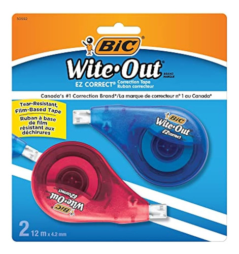 Bic Wite-out Brand Ez Correct Correction Tape, 39.3 Pies, Pa