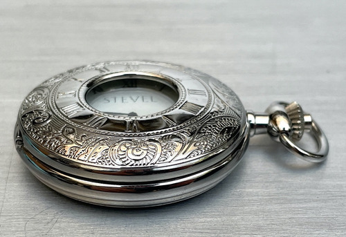 Reloj De Bolsillo Stevel , Caja Hunter De Cuarzo Funcionando (Usado)
