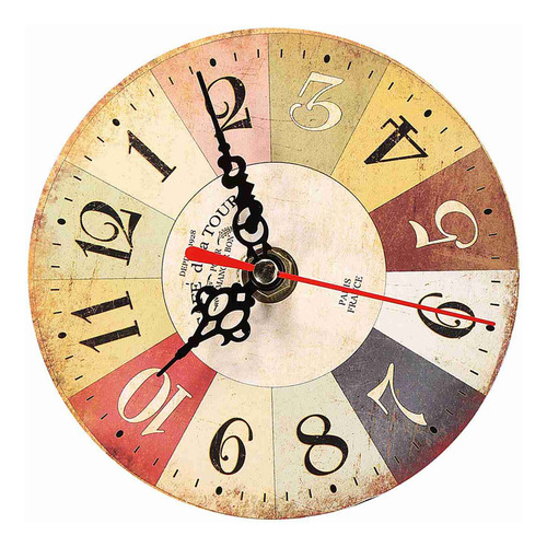 Reloj De Pared Redondo Vintage, 1 Pieza, Artístico, Creativo