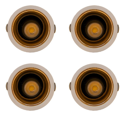Set De 4 Lamparas Ajustables Luz Led Blanca 4000k Dorado