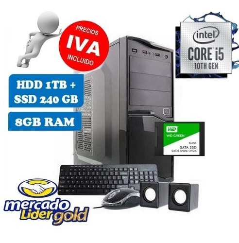 Imagen 1 de 4 de Cpu Intel Core I5 10ma Generacion 8gb Ram 1tb+ Ssd240gb Iva