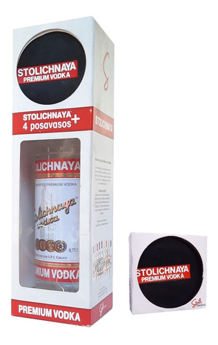 Vodka Stolichnaya 750cc + Posavasos