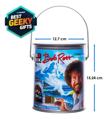 Pix Brix Bob Ross Pixel Art Puzzle Bricks 3d Pixel Figurine