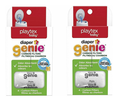 Filtros De Carbón Bote Playtex Diaper Genie 2pack 4 Filtros