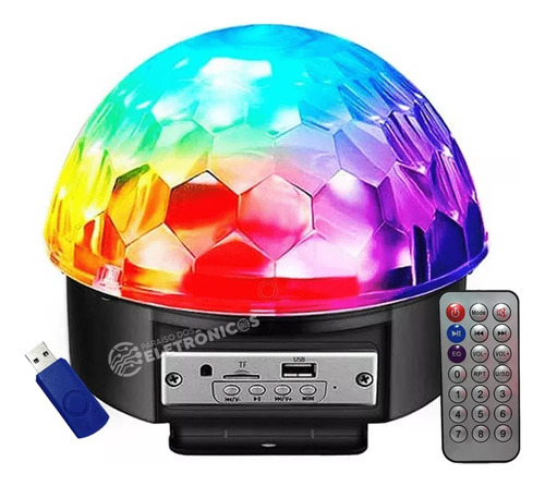 Globo Bola Maluca Projetor Holográfico Led Rgb Bluetooth