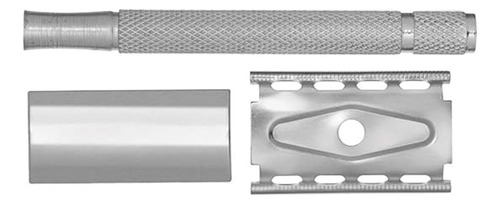 Kit Aparelho De Barbear Barbeador + 4 Lâminas Aço Inox Enox