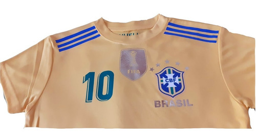 Camiseta De Futbol De  Brasil Para Niños Personalizada