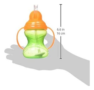 Taza Nuby Flip N Sip Clik-it Sin Derrames 360° Con Pajita