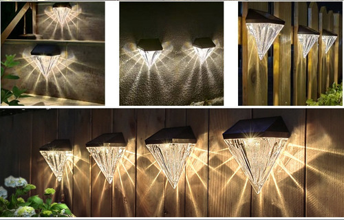 Luz Solar Impermeable For Exteriores Diamond Led 2 Piezas
