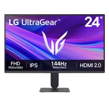 Monitor Gamer 24 Pulgadas LG Ultragear Pantalla Full Hd Ips Overclock De 144 Hz, Compatible Con Nvidia G-sync 99%, Tiempo De Respuesta 1ms Negro