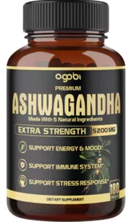 Ashwagandha Ginseng Indio 180caps Ansiedad Estrés + Energía