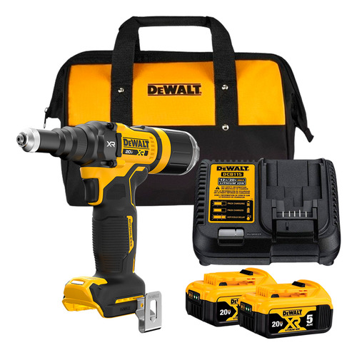 Rebitador A Bateria 20v Dewalt Dcf403b 2 Bateri 5a+bivolt
