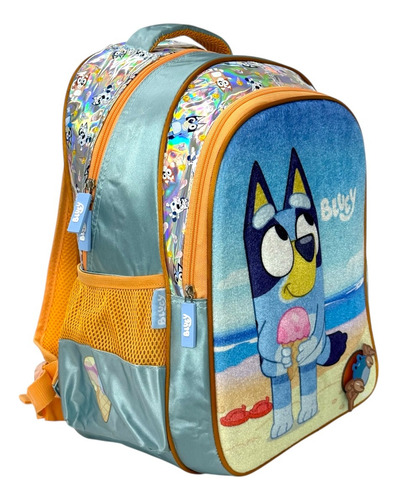 Mochila Bluey Fotorama Tamaño Primaria Spinner Azul Lisa