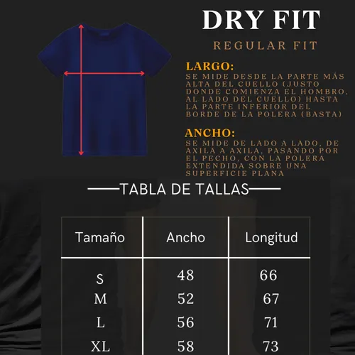 Polera Deportiva Dryfit Manga Corta Secado Rápido Y Cómodo