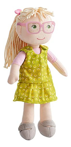 Haba Leonore 12  Muñeca Suave Con Pelo Rubio Y Gafas 4gk80