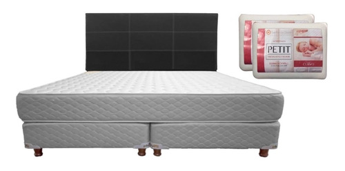 Combo Sommier Foam Piero 190 X 160 + Respaldo Y 2 Almohadas