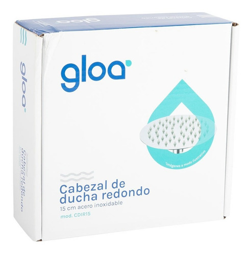 Imagen 8 de 9 de Ducha Redonda 15cm Acero Inoxidable Acople 1/2 Articulado