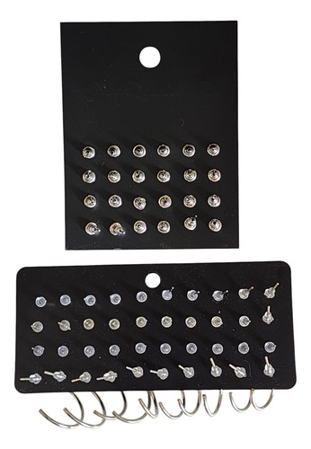 Kit 32 Pares Brinco Prateados Perola Argolas Strass Variados