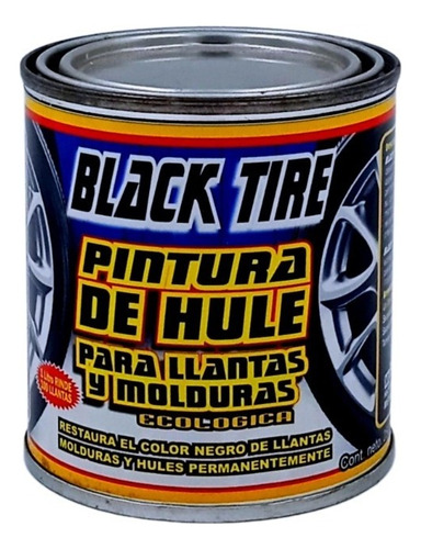 Black Tire Pintura Para Llantas Y Molduras Base Agua 500 Ml