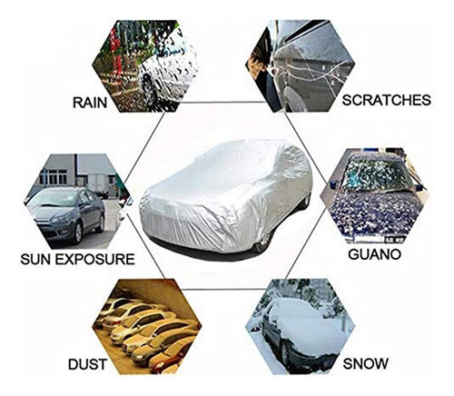 Full Car Cover Universal 157-228'' Sun Impermeable Sedan Xxl