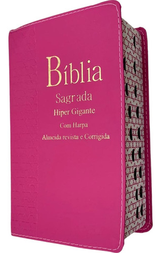 Bíblia Sagrada Almeida Corrigida Letra Gigante Com Harpa E Í