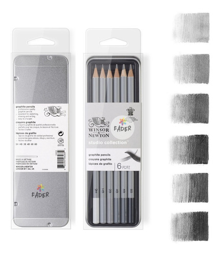 Lapices Winsor & Newton X 6 Grafito Graphite Barrio Norte