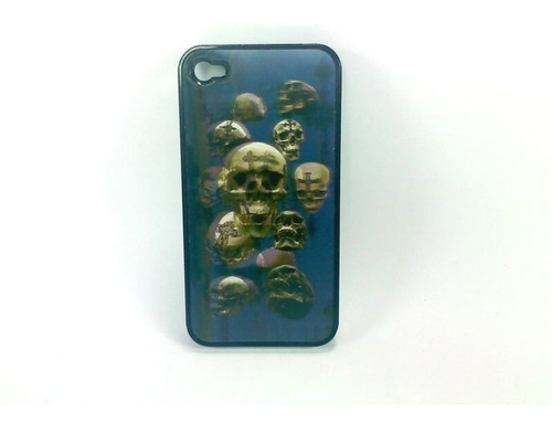 Capa Para iPhone 4 4s Holográfica 3d Caveira E Cruz Novo