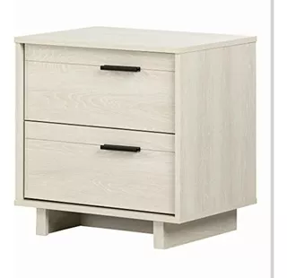 South Shore Fynn 2-drawer Nightstand, 0, Winter Oak