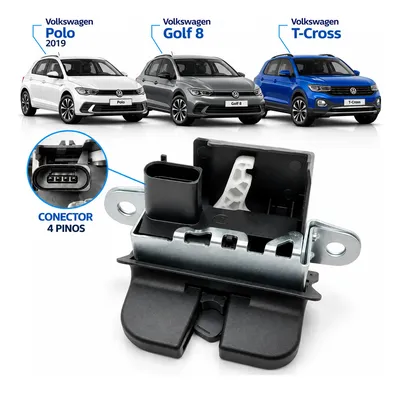 Fechadura Trava Elétrica Porta Mala Para Vw Polo Golf Tcross