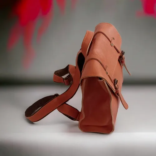 Mochila Vintage Cuero Piel Original Para Mujer Y Hombre Uni