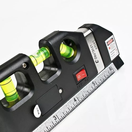 Nivel Laser 3 Burbujas Cinta Métrica Regla Cruz Horiz Vertic
