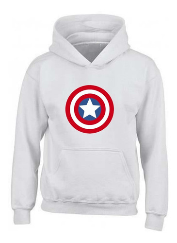 Buzo Capitán América Heroes Con Capota Hoodies Buso Saco