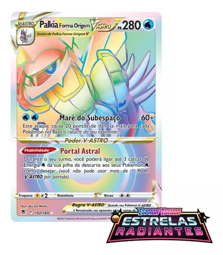 Carta Pokémon Palkia Forma Origem V-astro Rainbow - Ee10