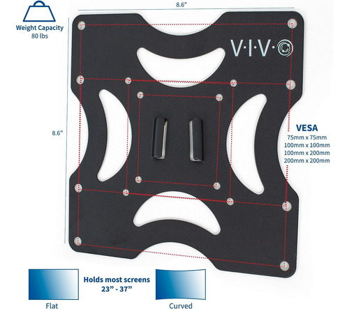 Soporte De Pared Vivo Basic Tv Para Pantallas De 23 A 37 ...