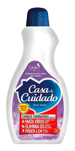 6 Casa Cuidado 500 Ml Desinfetante Varias Fragrâncias