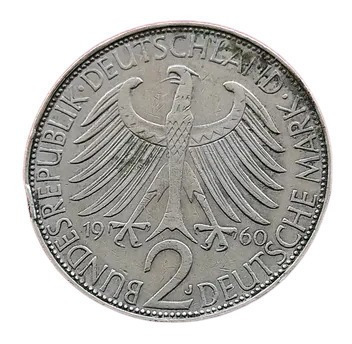 2 Marcos Alemania 1960 Moneda De Colección 