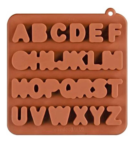 Molde Silicon Abecedario Letras - Chocolate Hielo Resina