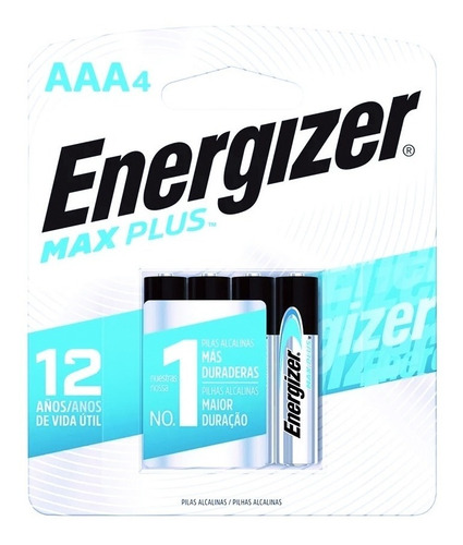 Imagen 8 de 10 de Pilas Energizer Aaa Max Plus Alcalina X 4 Un. Mayor Duracion