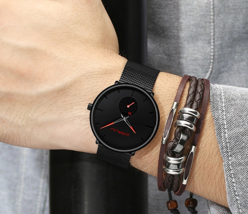 Relógio Masculino Esportivo Luxo Crrju Original Prova Dágua