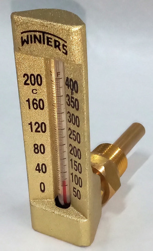 Termómetro De Columna Angular P/cañerías 0 A + 200°c.winters