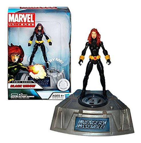 Figura Black Widow Con Base Iluminada, Marvel Universe.