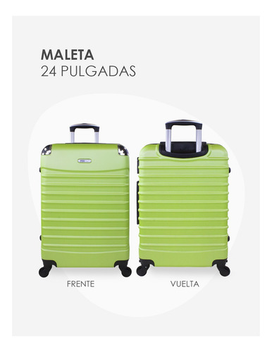 Maleta De Viaje Básica Expandible 24pul Llantas Desmontables