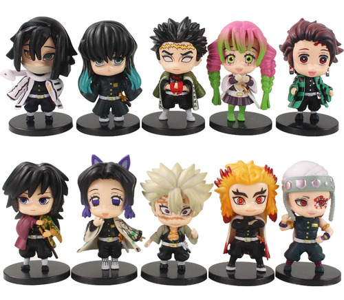 Demon Slayer Kimetsu No Yaiba Colección 10 Figuras En Bolsa