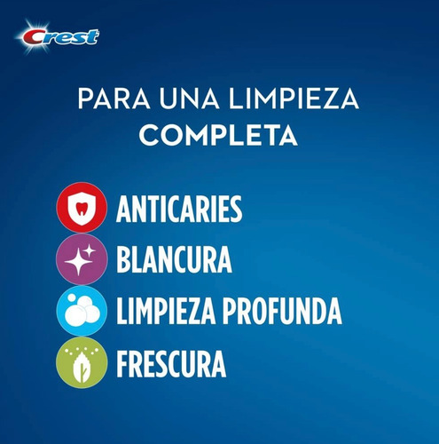 Crema Dental Crest Complete 4 En 1 De 100 Ml C/u 6 Piezas