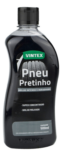 Pretinho De Pneu Brilho Alta Durabilidade Vintex 500ml