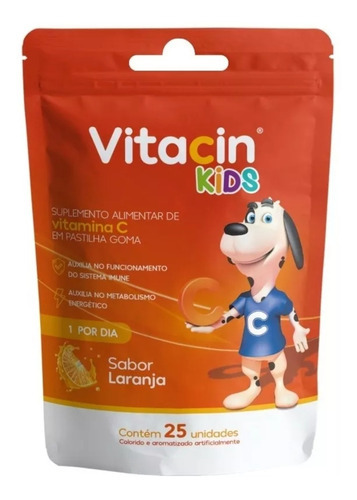 Vitacin Kids Vitamina C Para Niños 25 Gomitas Sabor Naranja