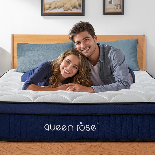 Colchón Queenrose Hybrid Matrimonial Memory Foam & Resortes