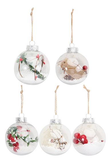 UMIPUBO 20 bolas de Navidad de plástico acrílico transparente para decoración del hogar 12 unidades, 5 cm, una sola unidad 